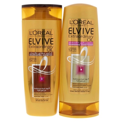 Elvive Shampoo + Conditioner Extraordinary Oil Normal To Dry  400 ml - Elvive Shampoo + Conditioner Extraordinary Oil Normal To Dry  400 ml