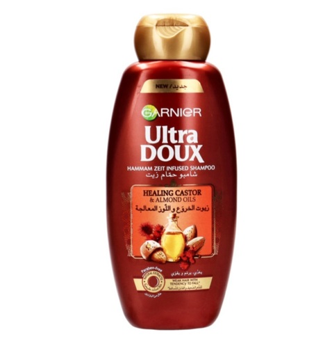 Garnier Ultra Doux Healing Castor And Almond Oils Shampoo 400 ml - Garnier Ultra Doux Healing Castor And Almond Oils Shampoo 400 ml