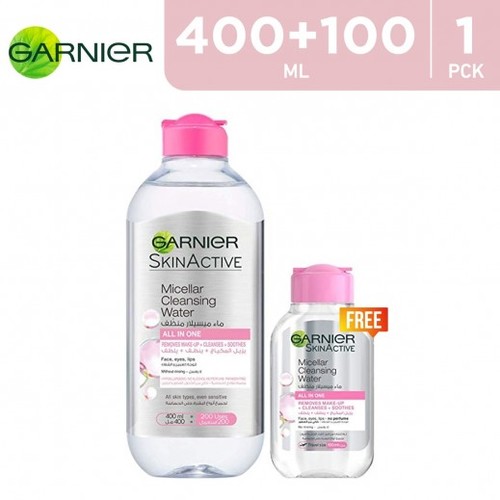 Garnier Micellar Cleansing Water 400 ml + 100 ml Free - Garnier Micellar Cleansing Water 400 ml + 100 ml Free