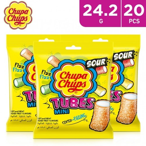 Chupa Chups Sour Tubes Mini 20 PCS X 24.2 g - Chupa Chups Sour Tubes Mini 20 PCS X 24.2 g