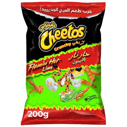 Cheetos Crunchy Flaming Hot Lime Family Size 200 g - Cheetos Crunchy Flaming Hot Lime Family Size 200 g