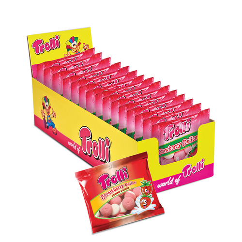 trolli Strawberry Delice Gummi Candi 18 g * 24 pec - trolli Strawberry Delice Gummi Candi 18 g * 24 pec