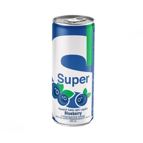 Super Blueberry Carbonated Drink 250 ml - Super Blueberry Carbonated Drink 250 ml