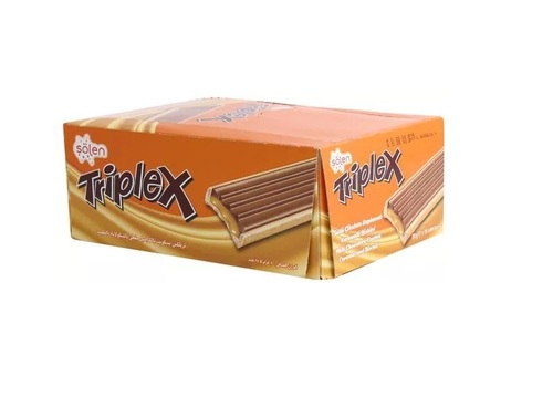 Solen Triplex Milk Chocolate Coated Caramel And Biscuit 20 g * 24 pcs - Solen Triplex Milk Chocolate Coated Caramel And Biscuit 20 g * 24 pcs