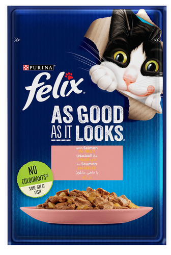 Purina Felix Adult Cat Food With Salmon In Jelly 85 g - Purina Felix Adult Cat Food With Salmon In Jelly 85 g