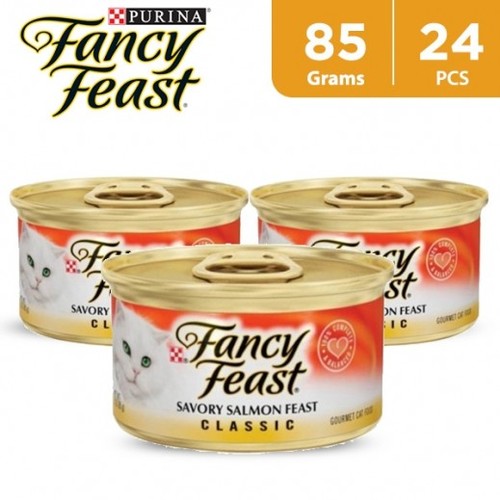 Purina Fancy Feast Savory Salmon Feast Classic Pate 24 PCS X 85 g - Purina Fancy Feast Savory Salmon Feast Classic Pate 24 PCS X 85 g