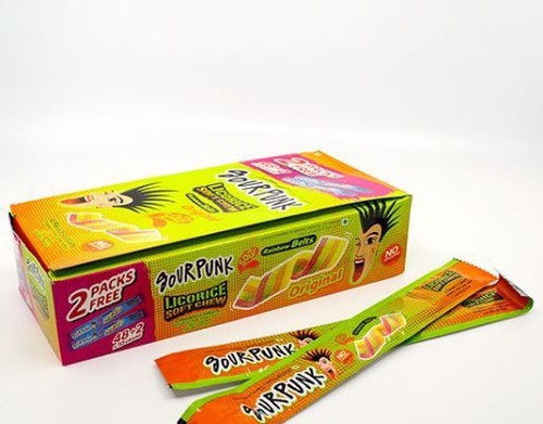 Sour Punk Licorice Original Sour Belt 50 PCS X 10 g - Sour Punk Licorice Original Sour Belt 50 PCS X 10 g