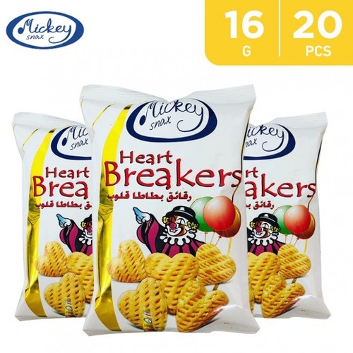 A Bag of 20 Pieces Mickey Heart Breakers Ketchup Flavor 16 gm - A Bag of 20 Pieces Mickey Heart Breakers Ketchup Flavor 16 gm