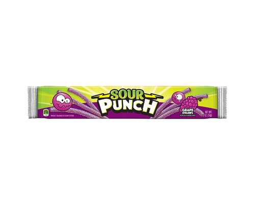 Sour Punch Grape Straws 57g - Sour Punch Grape Straws 57g