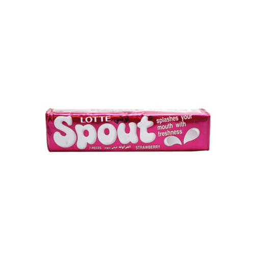 Lotte Spout Bubble Gum With Strawberry 23.8 g - Lotte Spout Bubble Gum With Strawberry 23.8 g