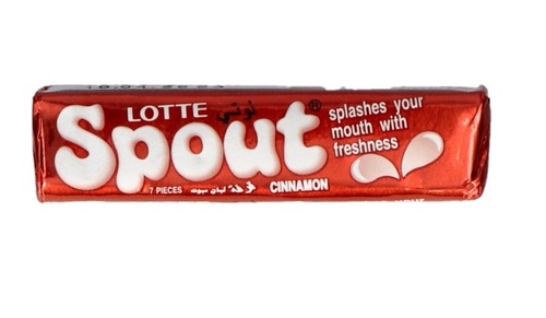 Lotte Spout Bubble Gum With Cinnamon 23.8 g - Lotte Spout Bubble Gum With Cinnamon 23.8 g