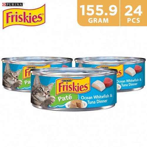 Friskies Pate With Ocean Whitefish And Tuna 24 PCS X 156 g - Friskies Shreds With Ocean Whitefish And Tuna 24 PCS X 156 g