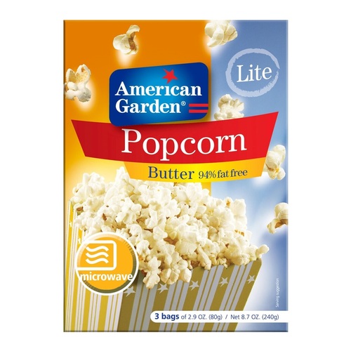 American Garden Popcorn Butter 94t Free 240 g - American Garden Popcorn Butter 94?t Free 240 g