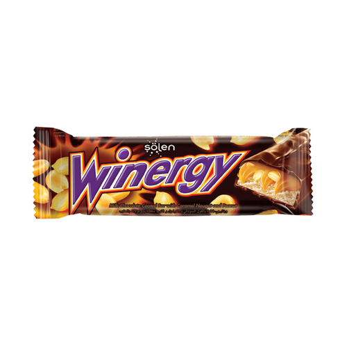 Winergy Nogat With Peanuts & Caramel Covered With Chocolate 18 g - Winergy Nogat With Peanuts & Caramel Covered With Chocolate 18 g