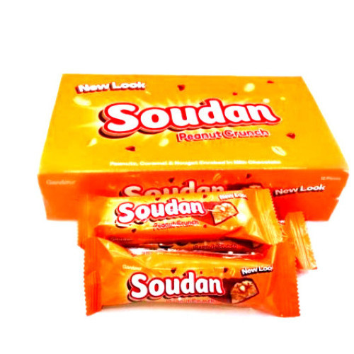 Soudan Nogat With Peanuts & Caramel Covered With Chocolate 24 PCS X 25 g - Soudan Nogat With Peanuts & Caramel Covered With Chocolate 24 PCS X 25 g