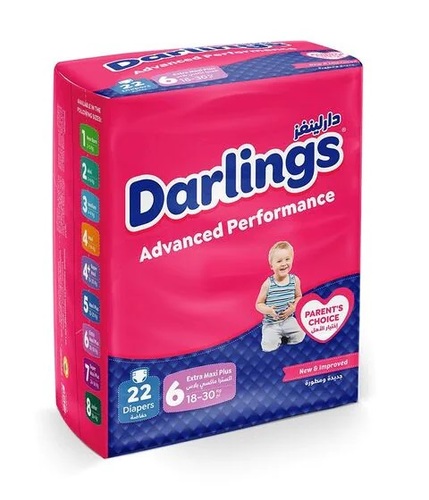 Darlings Diapers Extra Maxi Plus Size 6 - 22 Pieces 18-30 Kg - Darlings Diapers Extra Maxi Plus Size 6 - 22 Pieces 18-30 Kg