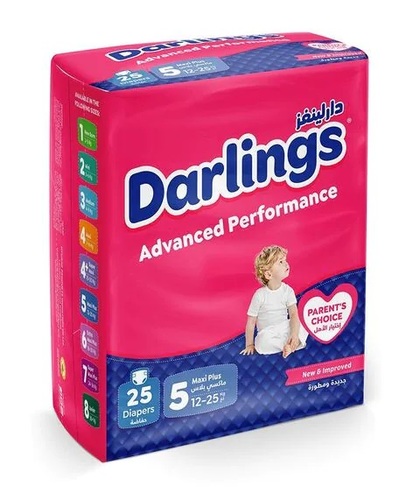 Darlings Diapers Maxi Plus Size 5 - 25 Pieces 12-25 Kg - Darlings Diapers Maxi Plus Size 5 - 25 Pieces 12-25 Kg