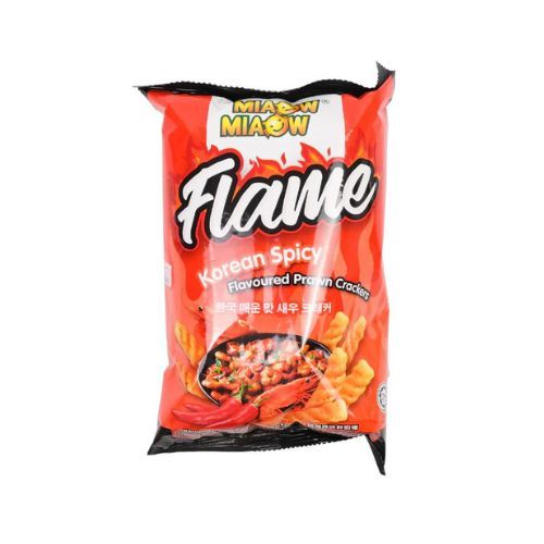 MIAOW MIAOW Flame Korean Spicy Prawn Crackers 50 g - MIAOW MIAOW Flame Korean Spicy Prawn Crackers 50 g