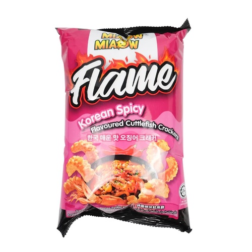 MIAOW MIAOW Flame Korean Spicy Cuttlefish Crackers 50 g - MIAOW MIAOW Flame Korean Spicy Cuttlefish Crackers 50 g