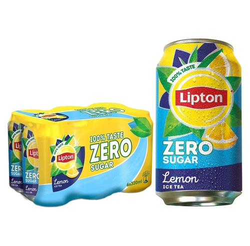 Lipton Lemon Zero Sugar Ice Tea 6 Pieces X 320 ml - Lipton Lemon Zero Sugar Ice Tea 6 Pieces X 320 ml