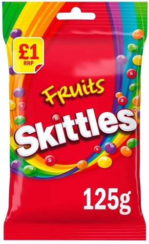 Skittles Fruits Big Size 125 g - Skittles Fruits Big Size 125 g