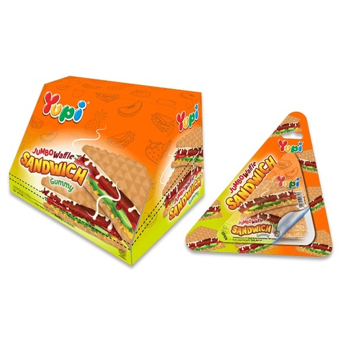 Yupi Jumbo Waffle Sandwish Gummy 6 PCS X 88 g - Yupi Jumbo Waffle Sandwish Gummy 6 PCS X 88 g