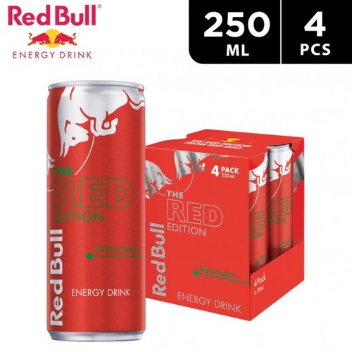 Red Bull Watermelon Energy Drink 4 PCS X 250 ml - Red Bull Watermelon Energy Drink 4 PCS X 250 ml