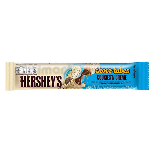 Hersheys Choco Tubes Cookies N Creme 18 g - Hersheys Choco Tubes Cookies N Creme 18 g