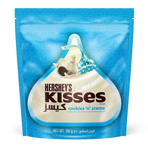 Hersheys Kisses Cookies N Creme 100 g - Hessheys Kisses Cookies N Creme 100 g