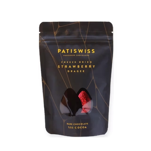 PATISWISS Freeze Dried Strawberry Dark Chocolate 80 g - PATISWISS Freeze Dried Strawberry Dark Chocolate 80 g