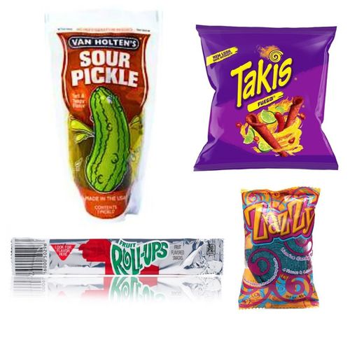 Pouches Van Holten's Hot Pickle Flavor Jumbo Tart & Tangy Pickle In-A Pouch | 5oz | + takis small si - Tart & Tangy Pickle + Small Takis + Roll UP + Jelly