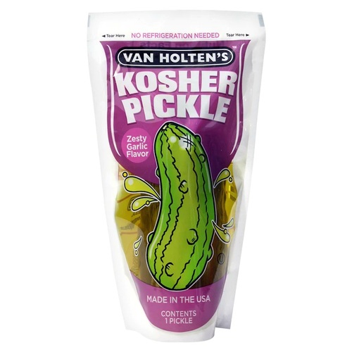 Pouches Van Holten's Hot Pickle Flavor Jumbo Zesty Garlic Flavor 5oz - Pouches Van Holten's Hot Pickle Flavor Jumbo Zesty Garlic Flavor 5oz