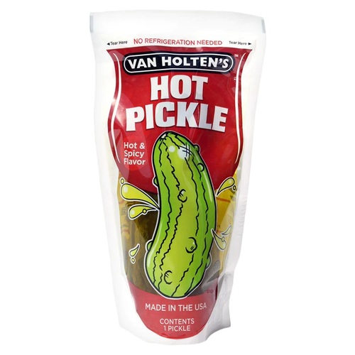 Pouches Van Holten's Hot Pickle Flavor Jumbo Hot & Spicy Flavor 5oz - Pouches Van Holten's Hot Pickle Flavor Jumbo Hot & Spicy Flavor 5oz