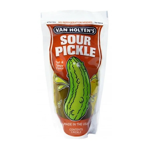 Pouches Van Holten's Hot Pickle Flavor Jumbo Tart & Tangy Flavor 5oz - Pouches Van Holten's Hot Pickle Flavor Jumbo Tart & Tangy Flavor 5oz