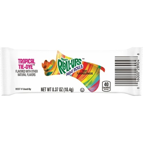 Fruit Roll Ups Tropical Tie Dye 1 Rolls