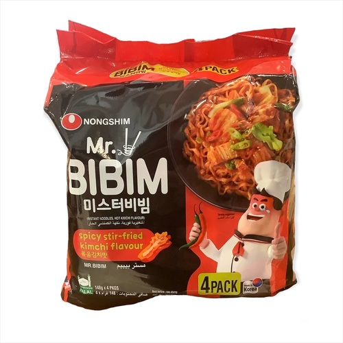 Korean Indomi Mr.Bibim Ramen Stir Fried Kimchi 5 PCS X 148 g - Korean Indomi Mr.Bibim Ramen Stir Fried Kimchi 5 PCS X 148 g