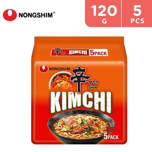 Korean Indomi Shin Ramyun Kimchi 5 PCS X 120 g - Korean Indomi Shin Ramyun Kimchi 5 PCS X 120 g