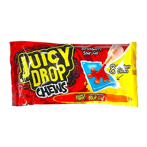 Juicy Drop 8 Raspberry Chews Strawberry Gel 67 g - Juicy Drop 8 Raspberry Chews Strawberry Gel 67 g