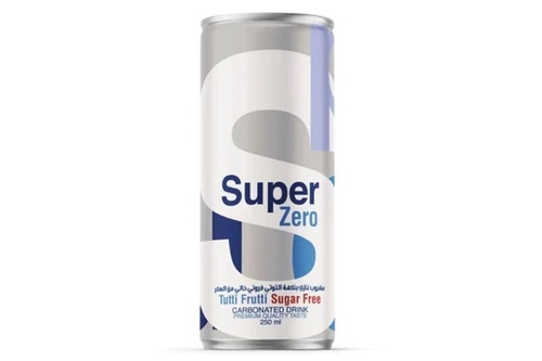 Super Zero Tutti Frutti Carbonated Drink 250 ml - Super Zero Tutti Frutti Carbonated Drink 250 ml