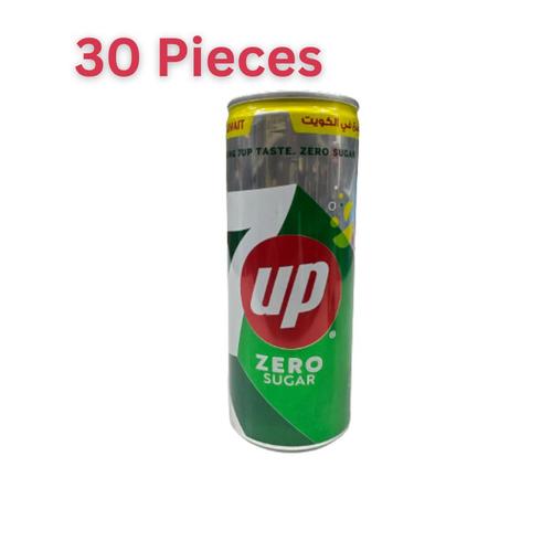 7up Zero Sugar Can 250 ml 30 Pieces - 7up Zero Sugar Can 250 ml 30 Pieces