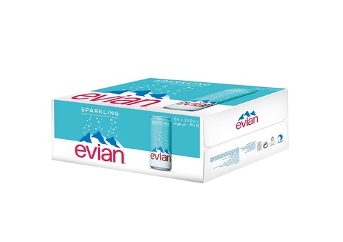 Evian Sparkling Natural Mineral Water From The French Alps 24 PCS X 330 ML - Evian Sparkling Natural Mineral Water From The French Alps 24 PCS X 330 ML