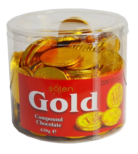 Solen Gold Compound Milk Chocolate Coin 630 gm - Solen Gold Compound Milk Chocolate Coin 630 gm