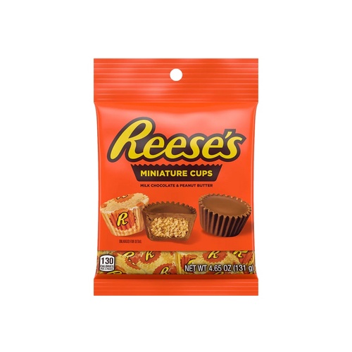 Reeses Miniature Milk Chocolate & Peanut Butter Cups 131 g - Reeses Miniature Milk Chocolate & Peanut Butter Cups 131 g