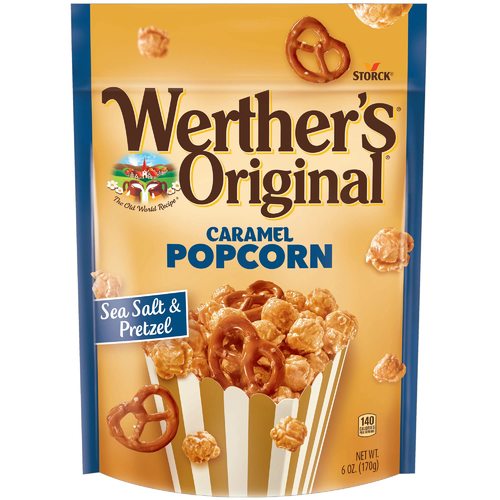 Werthers Original Caramel Popcorn Sea Salt & Pretzel 140 g - Werthers Original Caramel Popcorn Sea Salt & Pretzel 140 g