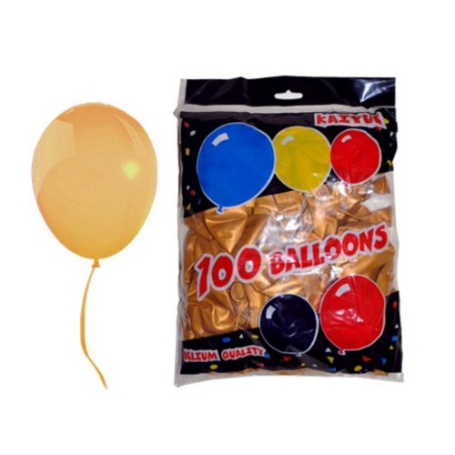 KAIYUE 100 Balloons Helium Quality Gold Color - KAIYUE 100 Balloons Helium Quality Gold Color