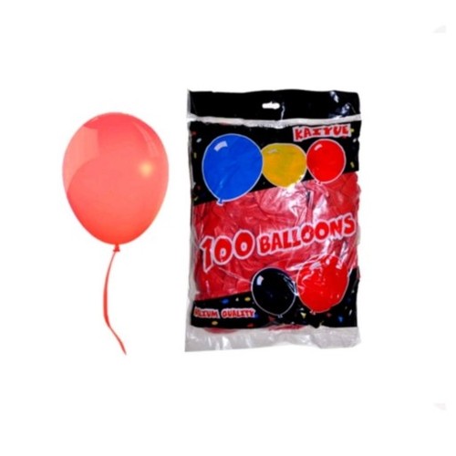 KAIYUE 100 Balloons Helium Quality Red Color - KAIYUE 100 Balloons Helium Quality Red Color