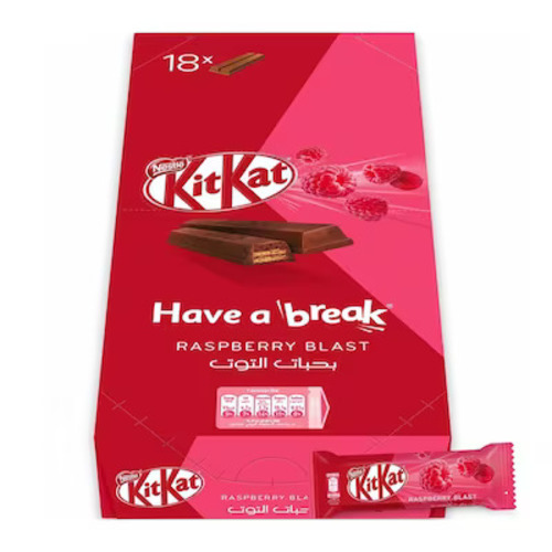 KitKat Crispy Wafer With Raspberry Pieces 18 PCS X 19.5 g - KitKat Crispy Wafer With Raspberry Pieces 18 PCS X 19.5 g