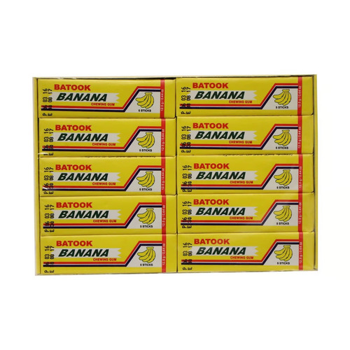 BATOOK Banana Chewing Gum 5 Sticks X 20 PCS - BATOOK Banana Chewing Gum 5 Sticks X 20 PCS