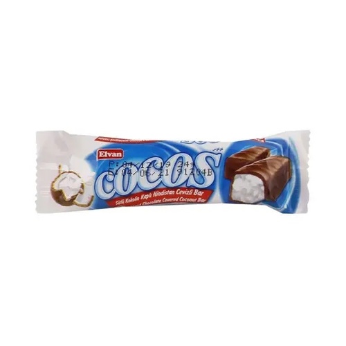 Elvan Cocos Chocolate Covered Coconut Bar 24 g - Elvan Cocos Chocolate Covered Coconut Bar 24 g