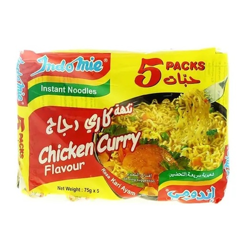 Indomie Chicken Curry Bag 5 Bags X 77 g - Indomie Chicken Curry Bag 5 Bags X 77 g